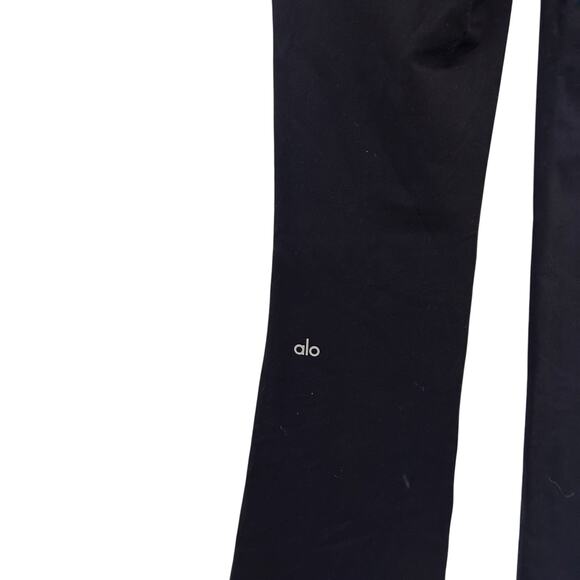 ALO Yoga Black High Waisted Flutter Flare Leggings Yoga Pants Sz M - Picture 5 of 6